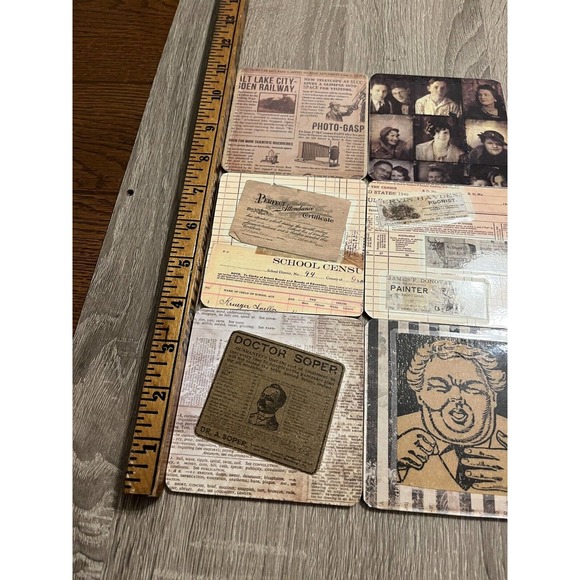 6 Pcs. Handmade Vintage Advertising Reproduction Laminated Drink Coasters - Picture 2 of 6